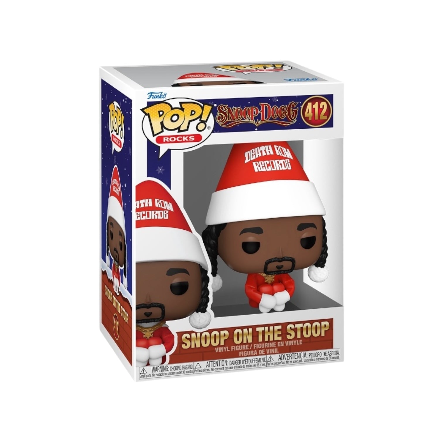 fun Santa Snoop Dogg Pop Vinyl figure, dressed in red and white, bringing holiday cheer to your collection