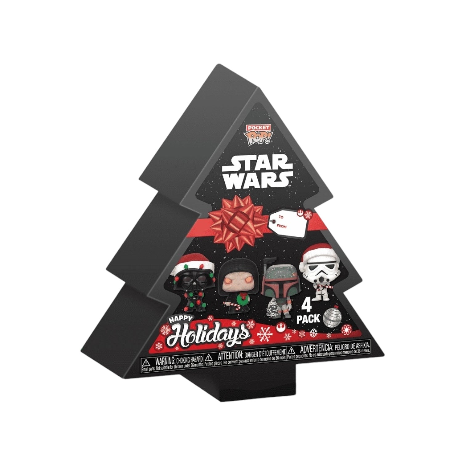 Star Wars 4 Pack Funko Pocket Pop - Happy Holidays