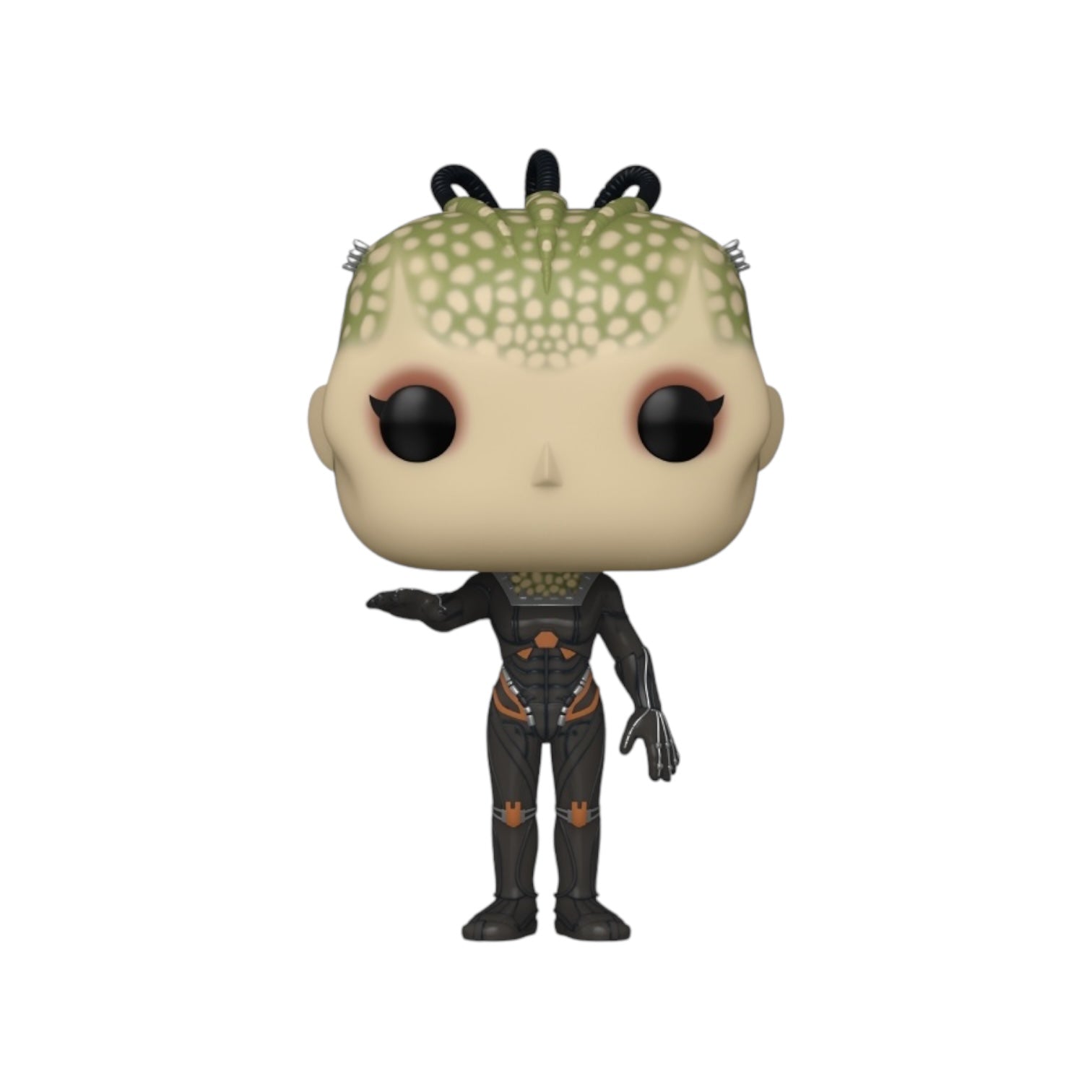 The Star Trek Borg Queen in black future suit 