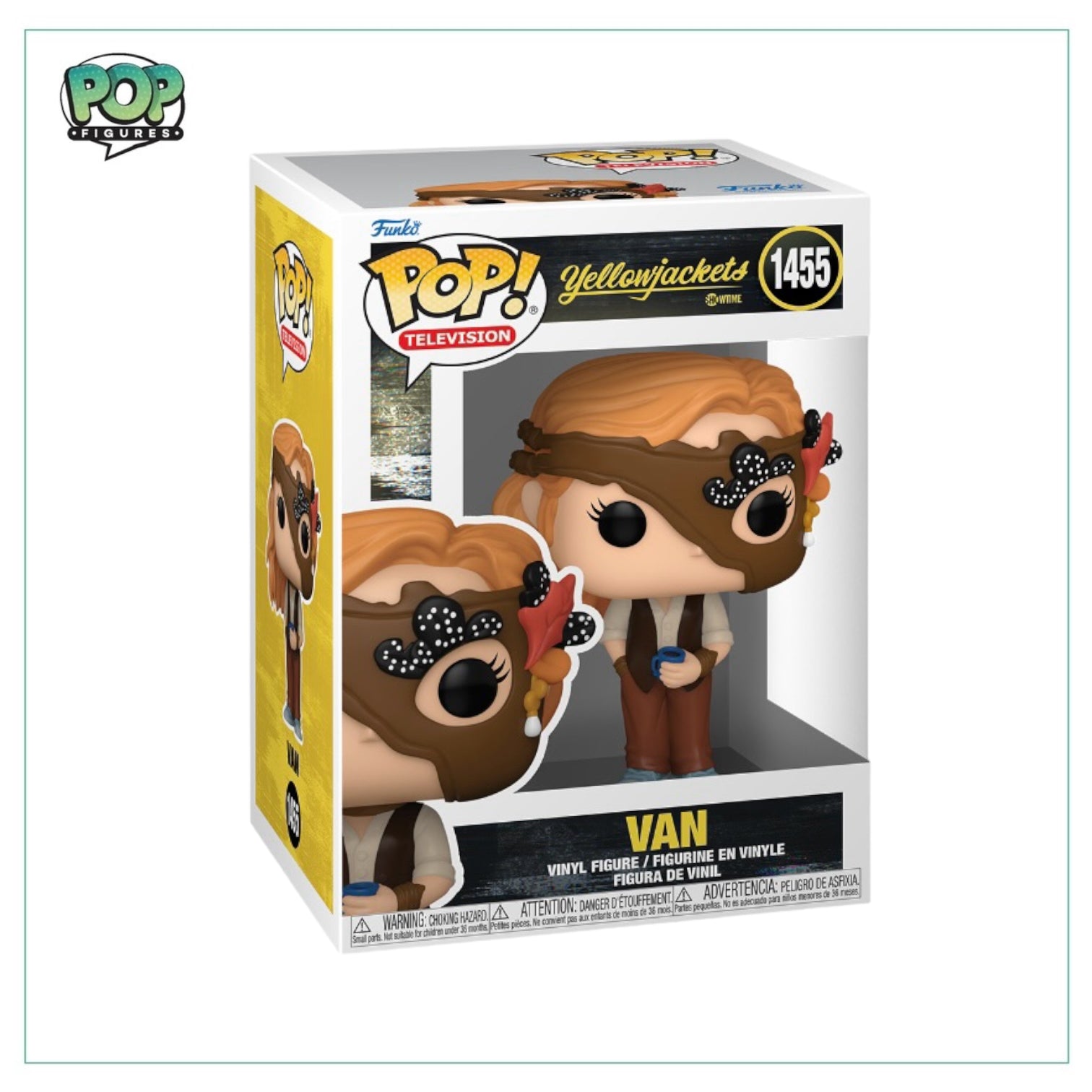 Van #1455 Funko Pop! from Showtime's YellowJackets, featuring a colorful design and unique character representation.