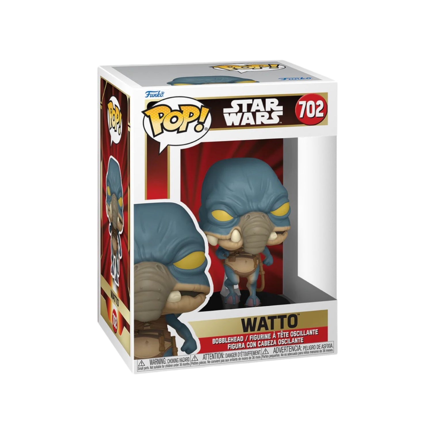 Watto #702 Funko Pop! from Star Wars, featuring the blue-skinned, winged character with a mischievous grin.