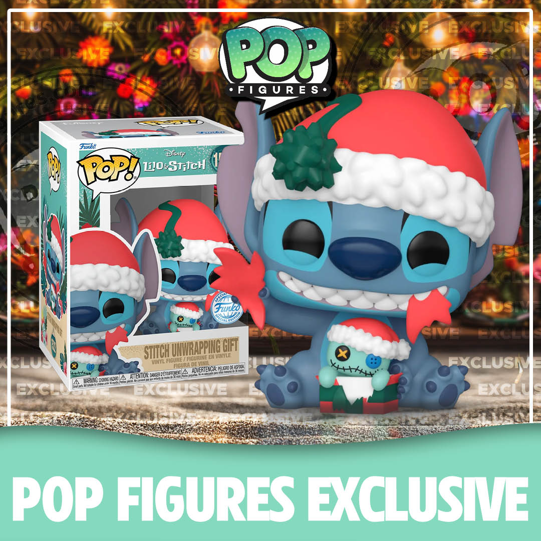 Stitch Unwrapping Gift  #1522 Funko Pop! - Disney - Lilo and Stitch - Pop Figures Exclusive - PREORDER