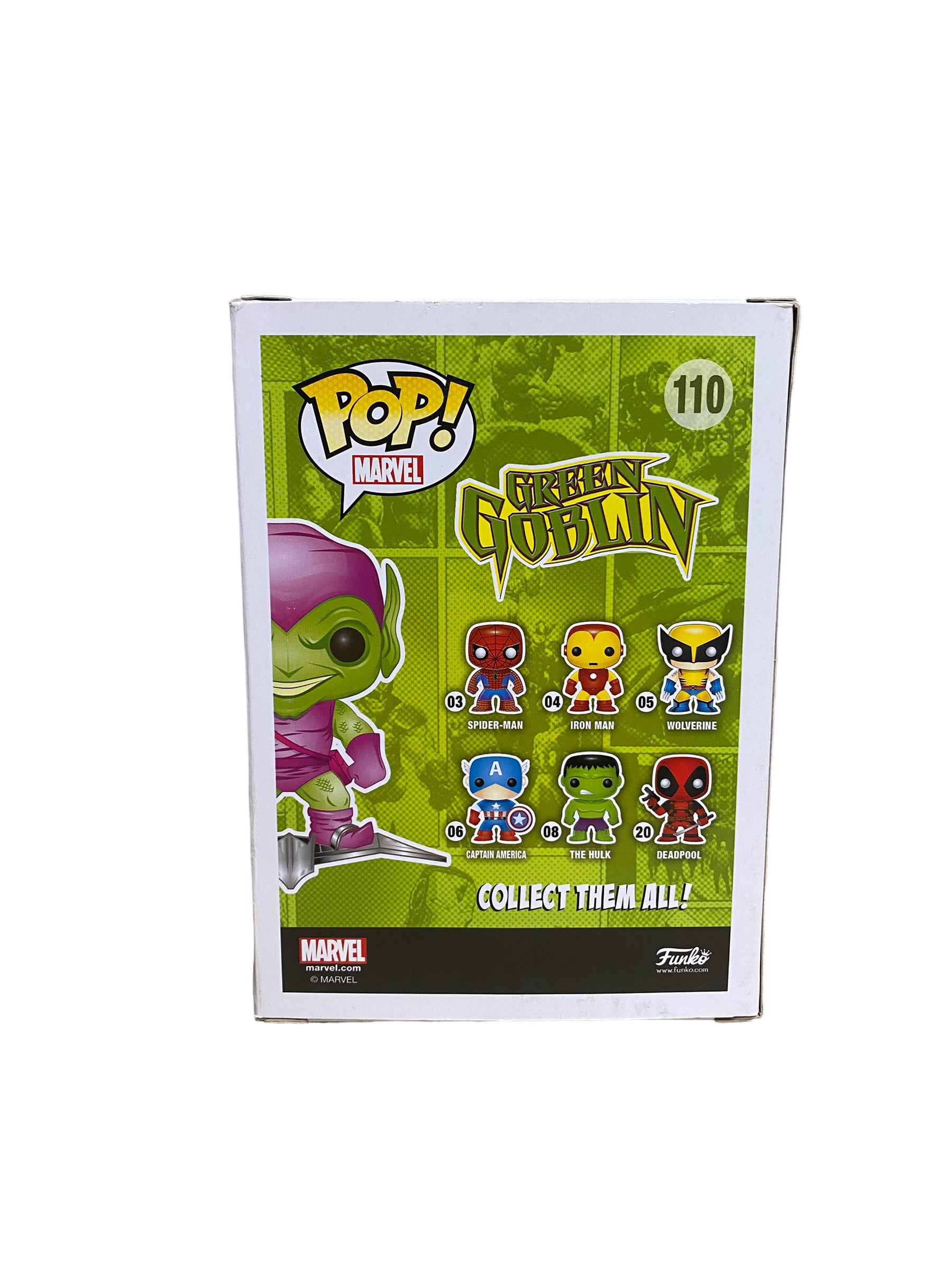 Green Goblin 110 w Glider Glitter Glow Funko Pop Marvel SDCC