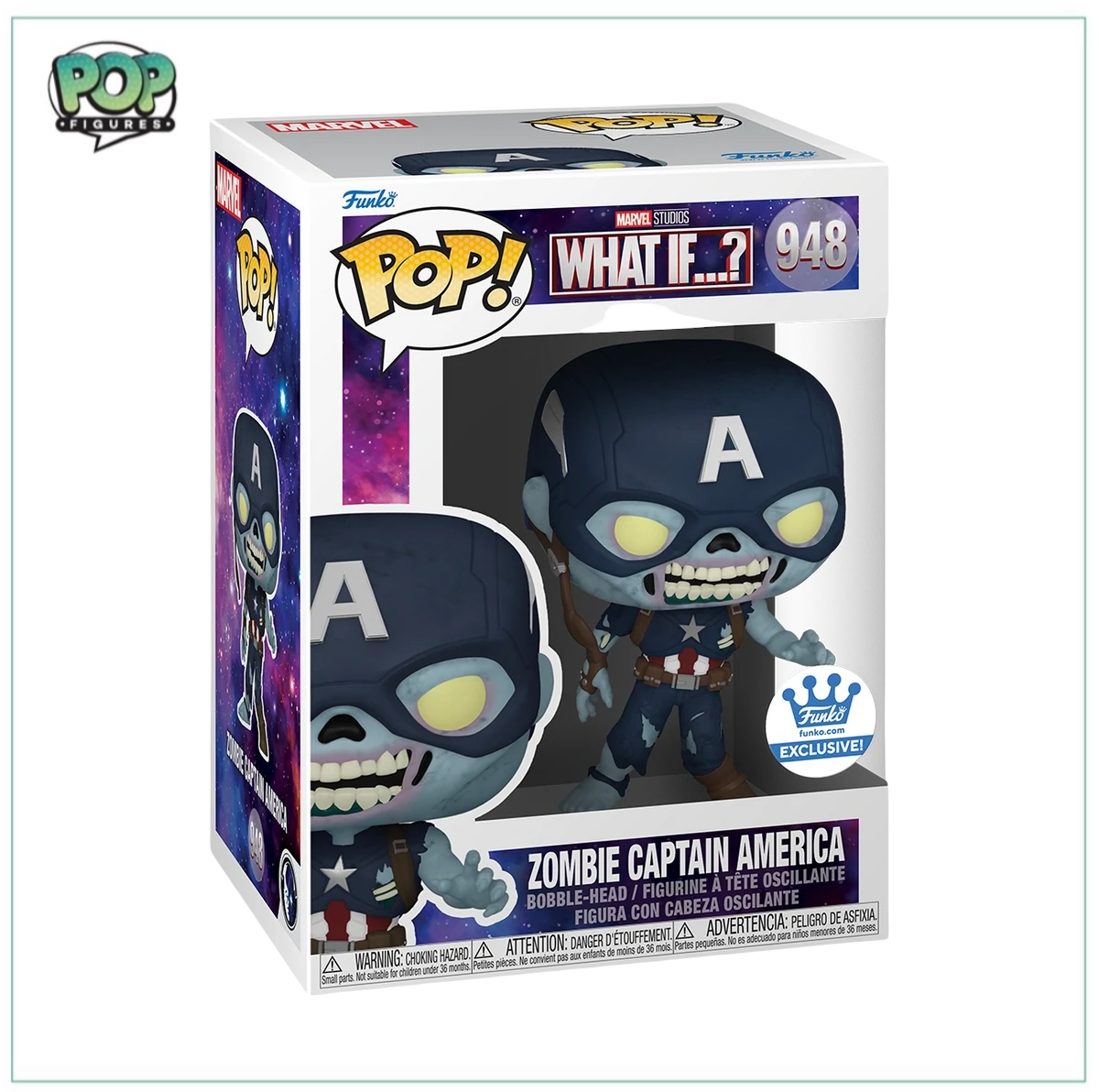 Zombie Captain America #948 Funko Pop! - What If…? - Funko Shop Exclusive