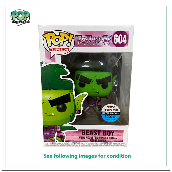 Beast Boy #604 (Metallic) Funko Pop! - Teen Titans Go! - NYCC Toy Tokyo  2018 Exclusive LE3000 Pcs - Condition 8.5/10