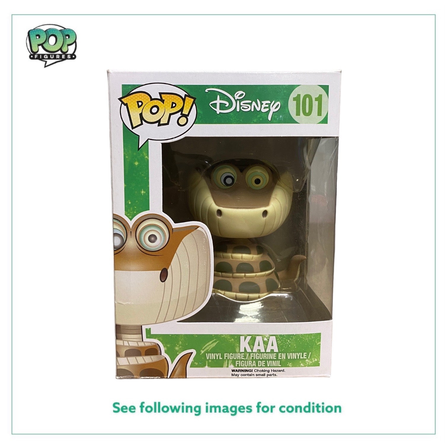 Kaa #101 Funko Pop! - Disney Series 6 - 2014 Pop! - Condition 7.5/10