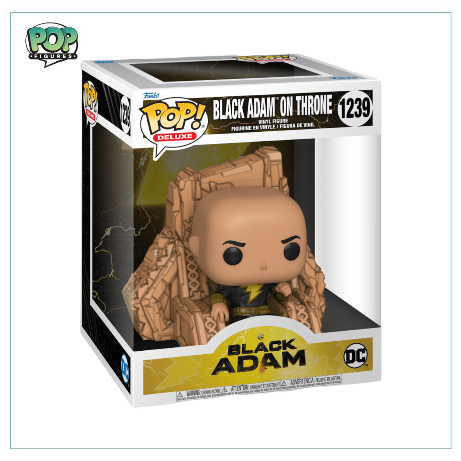 Black Adam on Throne #1239 Deluxe Funko Pop! Black Adam