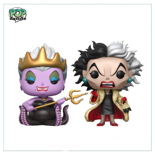 Ursula with Cruella De Vil Deluxe Funko 2 Pack! Disney - Exclusive