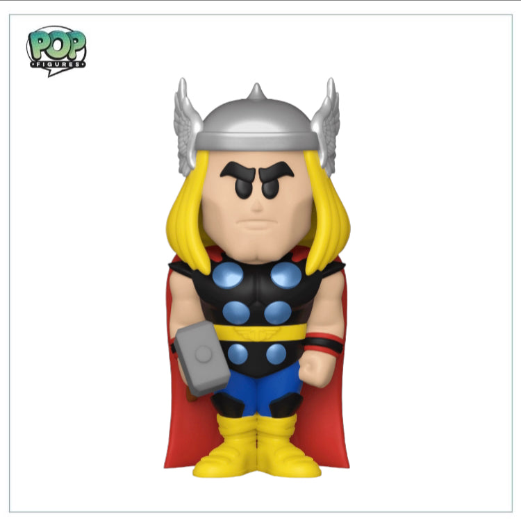 Thor Figure in Soda Can With Chance Of Chase! Marvel, Limited Edition 15,000pcs, 2021 Summer Convention Sticker