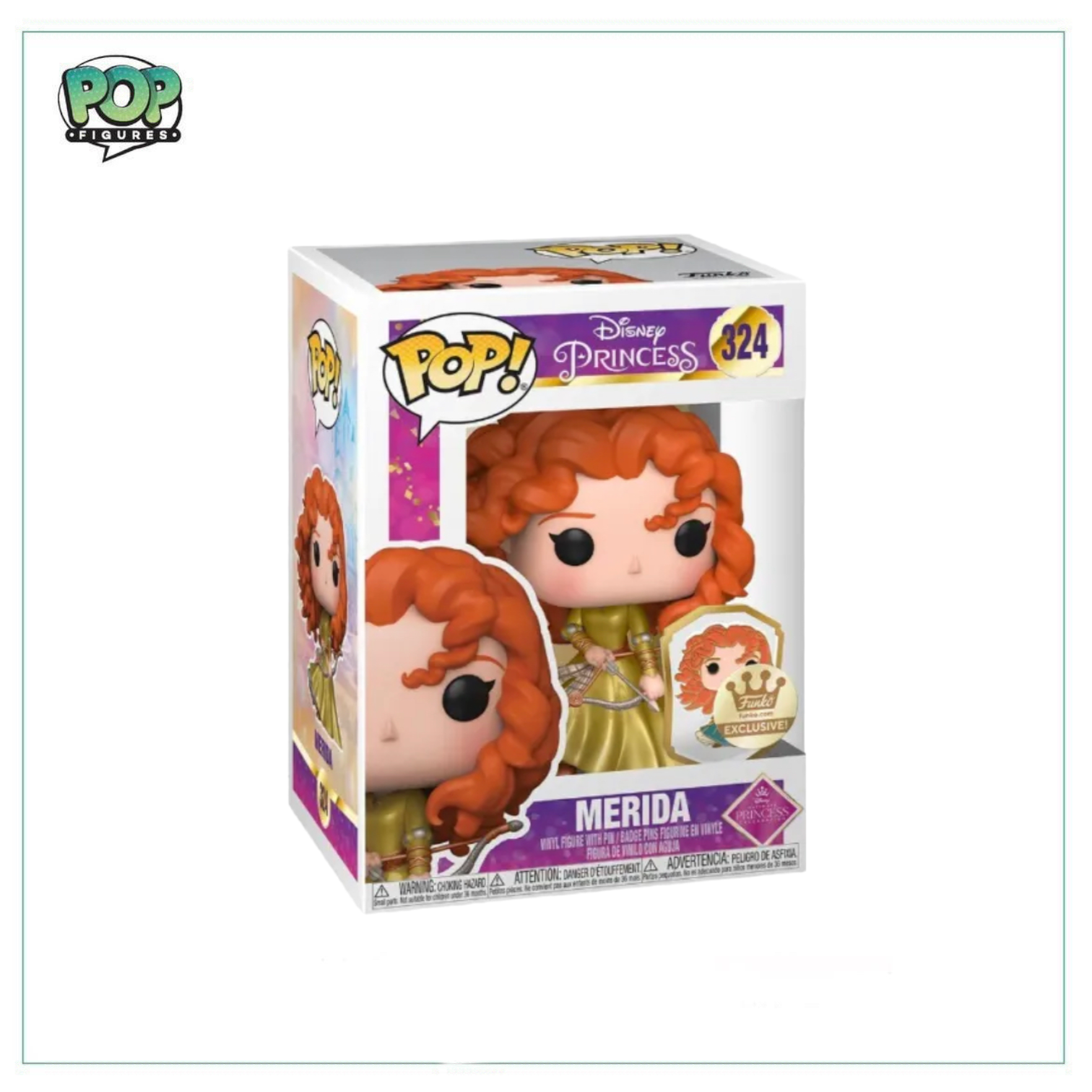 Merida (With Pin - Metallic) #324 Funko Pop! Disney Princess - Funko Exclusive