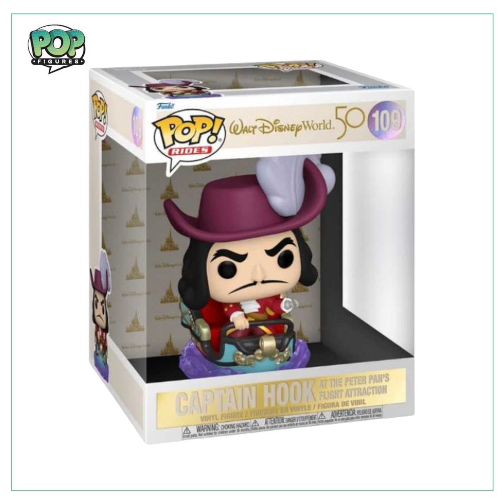 Captain Hook at the Peter Pan’s Flight Attraction #109 Funko Pop! Disney 50th