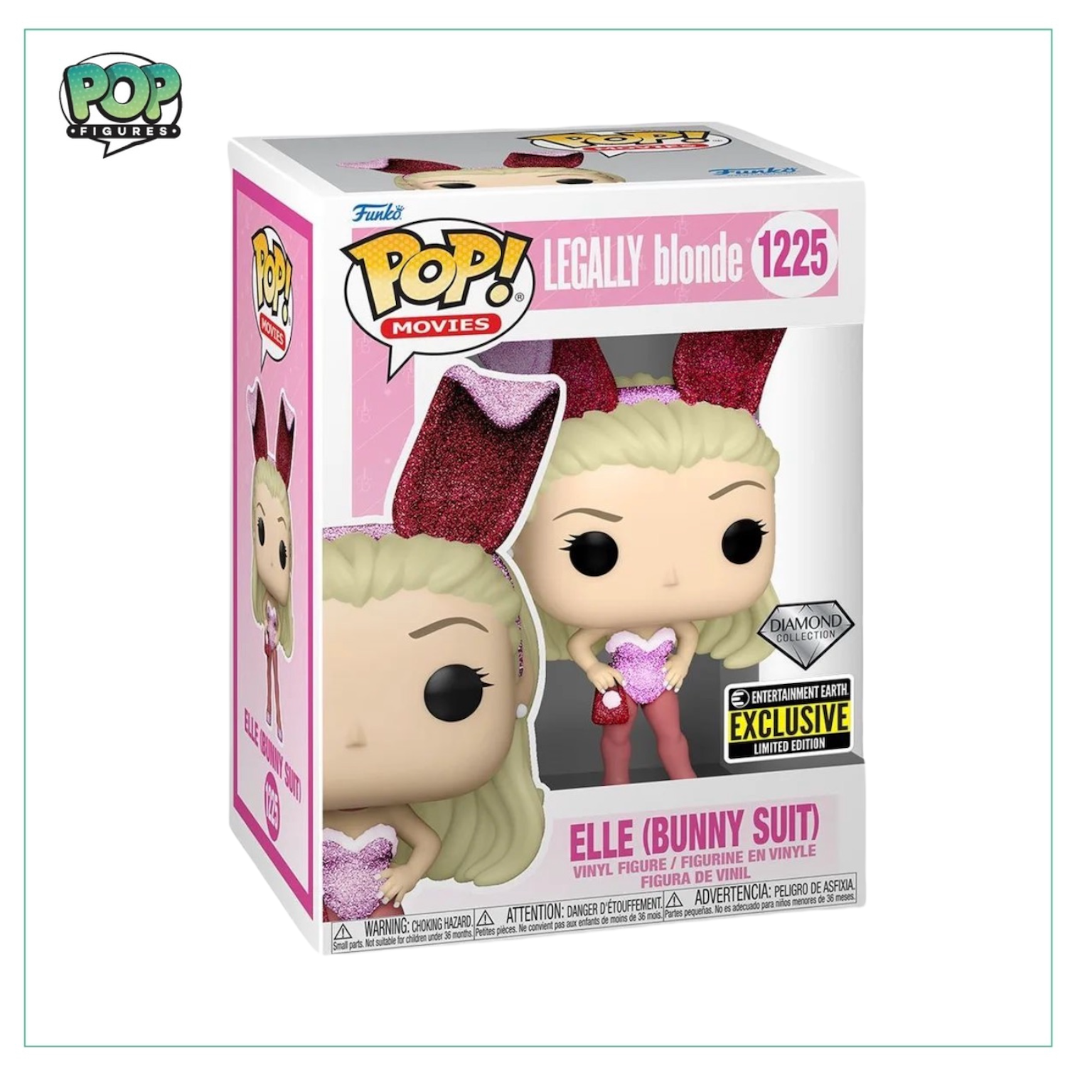 Elle (Bunny Suit) #1225 (Diamond Collection) Funko Pop! - Legally Blonde - Entertainment Earth Exclusive