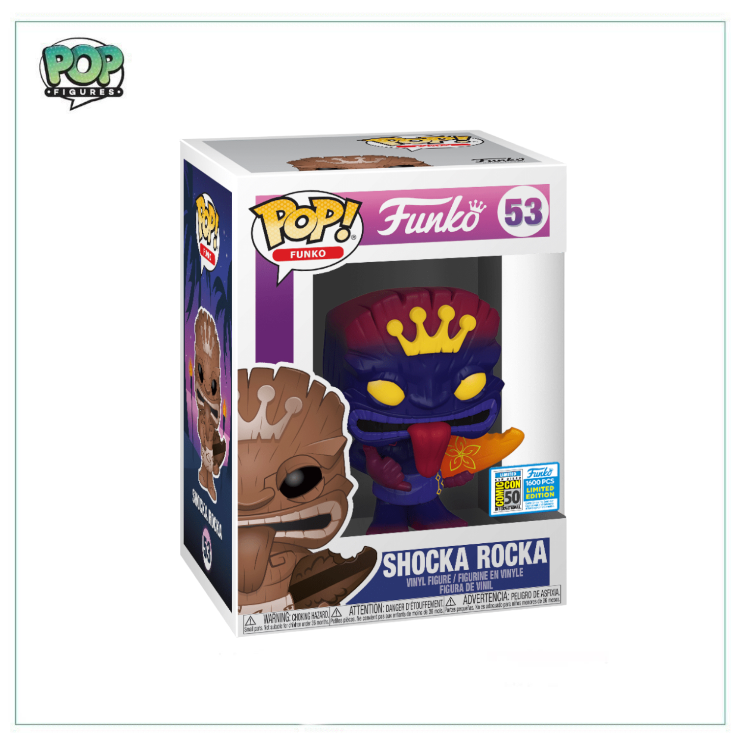 Shocka Rocka (Neon) #53 Funko Pop! Funko - 2019 SDCC LE1,600 Pcs Full Con Sticker