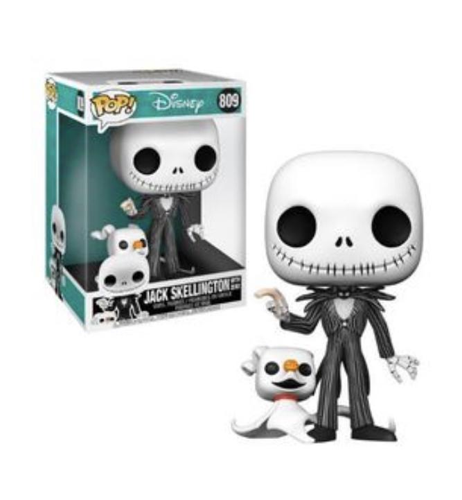 Jack Skellington With Zero #809 Deluxe 10” Funko Pop! Disney, THE Nightmare Before Christmas - Pop Figures | Funko | Pop Funko | Funko Pop