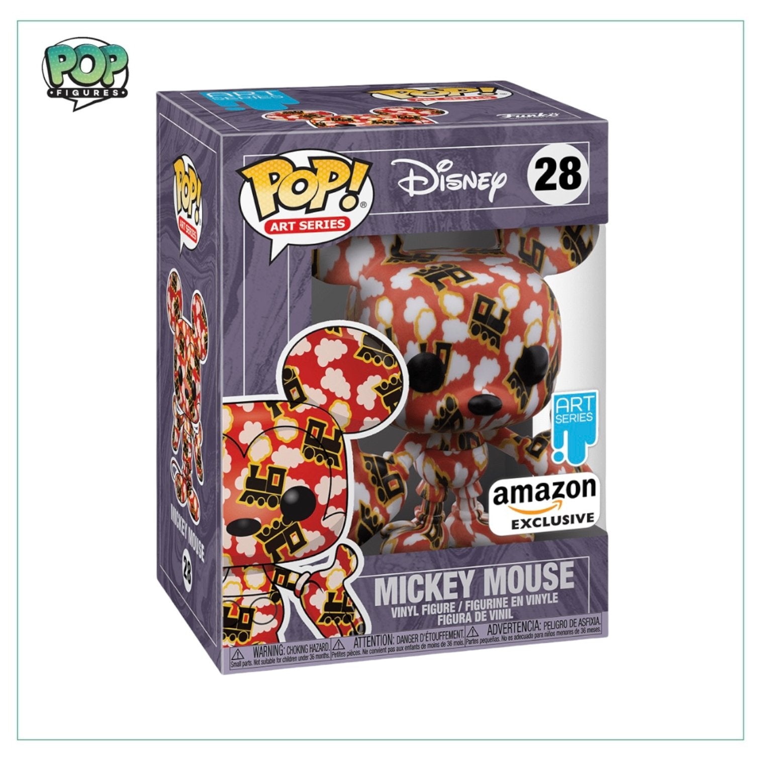 Mickey Mouse #28 Funko Pop! (Art Series) - Amazon Exclusive - Pop Figures | Funko | Pop Funko | Funko Pop