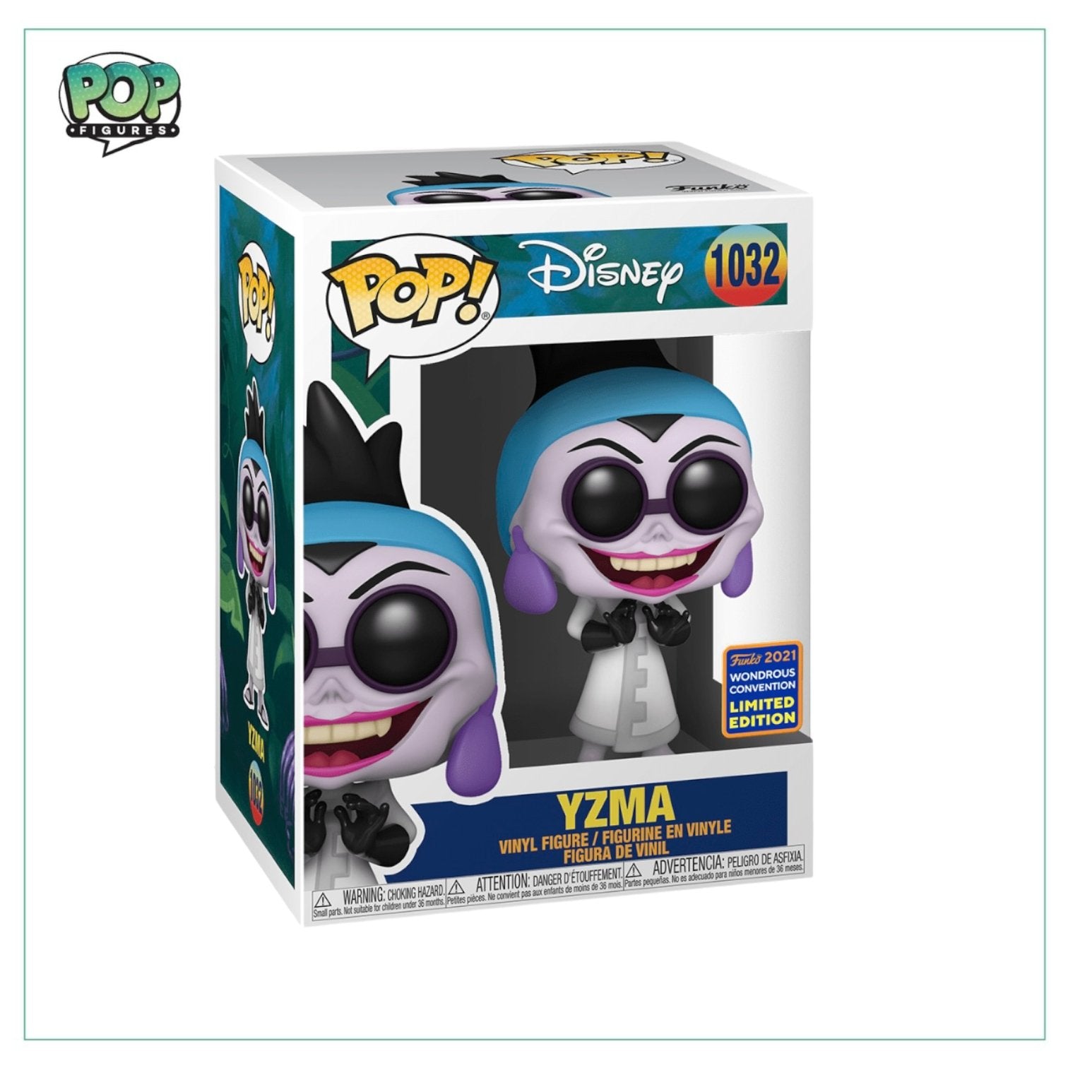 Yzma #1032 Funko Pop! Disney - 2021 Wonderous Convention (Shared Sticker) - Pop Figures | Funko | Pop Funko | Funko Pop